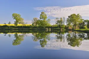 Bavarian Defence Work Imprime: Trees and Cloud reflected in Lake