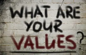 Close Up Image Imprime: What Are Your Values Concept