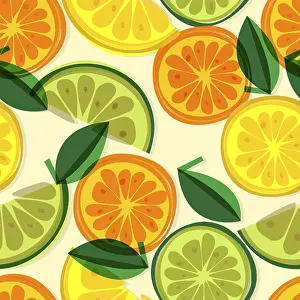 Bright Background Imprime: Vector bright background with lemon
