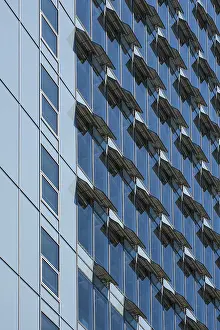 German Modern Architecture Photos Imprime: Ventilation flaps on windows in skyscraper facade