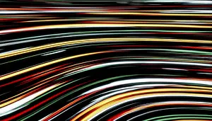 Colorful Abstract Art Imprime: A vibrant 3D render showcasing dynamic