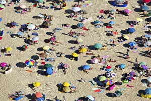 Anonymous Crowd Imprime: View from above of anonymous crowd