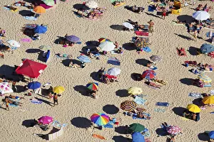 View From Above Portugal Imprime: View from above of anonymous crowd