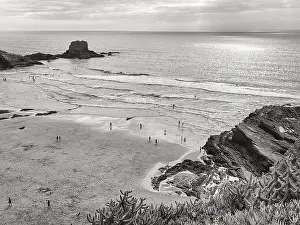 Steep Cliff Views Imprime: View of the beach from the cliffs
