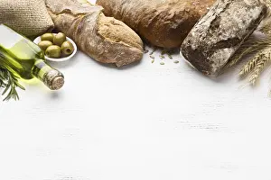 Top View Bread Imprime: Top view bread concept with copy space