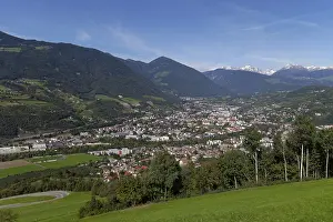 Top Down View Of City Imprime: View of Brixen in the Eisack Valley