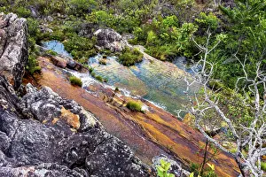 Biribiri Environmental Reserve Imprime: Top view of the cascade