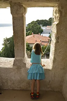 Rab Island Croatia Imprime: View from the clocktower of St