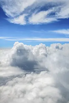 Cloudy Sky Aerial View Imprime: View over the clouds, cloudy sky