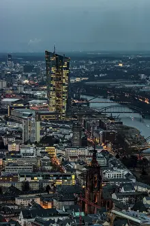 Modern Office Building Imprime: View of the ECB, the Kaiserdom