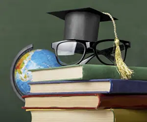 Environmental Protection Symbol Imprime: Front view educational objects assortment close up