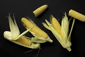 Organic Product Imprime: Top view fresh corn composition