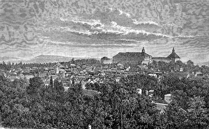 Thuringia Europe Imprime: View of Gotha in Thuringia, Germany