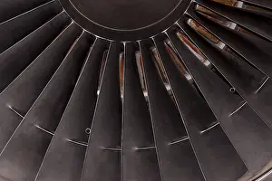 Aviation Industry Details Imprime: Detail view of a jet engine