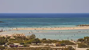 Greek Island Tourism Imprime: View from above on part of the lagoon