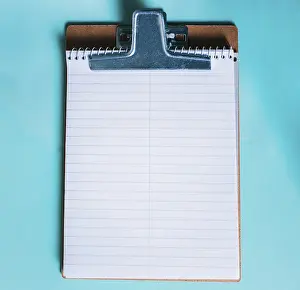 Isolated Background Image Imprime: Top view of notepad on isolated background