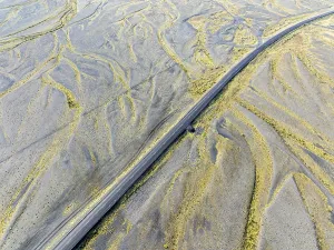 Iceland Ring Road Imprime: Top down view of the ringroad no