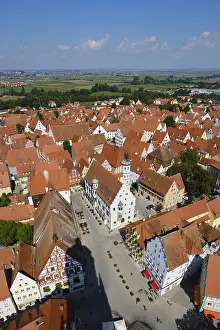 Nordlingen Old Town Imprime: View from the tower Daniel of St