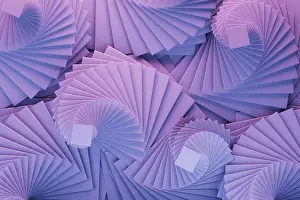 Abstract Geometric Background Imprime: Violet pink gradient vortexes pattern