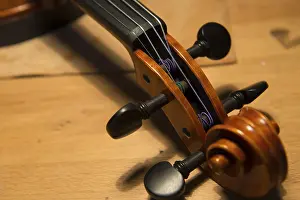 Violin Detail Imprime: Violin, detail of the scroll