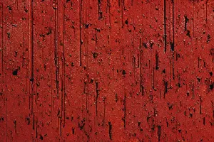 Deserted Red Landscape Imprime: Void structure of a burnt red brick