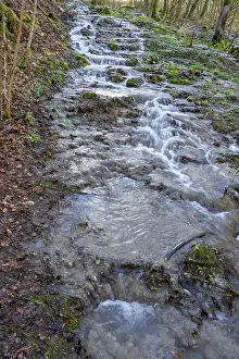 Bavaria Waterfalls Imprime: Waterfall of a stream in spring