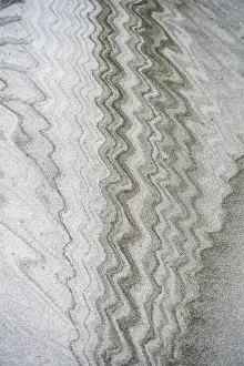 Wavy Sand Structure Imprime: Wave pattern in the sand, sandy beach