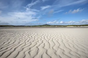 Scottish Coastal Scene Imprime: Wave pattern in the sand, Uig beach