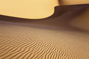 Libyan Desert Sand Dunes Imprime: Wave patterns, structures on sand dunes of the Libyan Desert