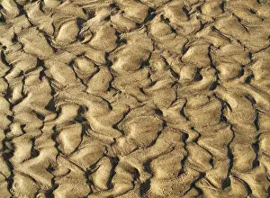 Wavy Sand Pattern Imprime: Wavy pattern in the sand of beach