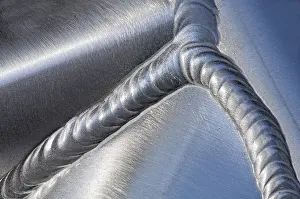 Close Up Metal Imprime: Welds, macro