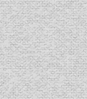 White Brick Wall Background Imprime: White brick wall with a repetitive and uniform rectangular brick pattern creating a minimalistic texture
