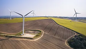 Renewable Energy UK Imprime: Wind farm on Cornwall fields, Cornwall