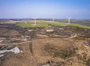 Renewable Energy UK Imprime: Wind farm on Cornwall fields, Cornwall