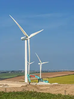 Renewable Energy UK Imprime: Wind farm on Cornwall fields, Cornwall
