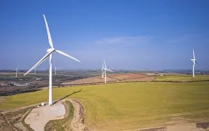 Renewable Energy UK Imprime: Wind farm on Cornwall fields, Cornwall