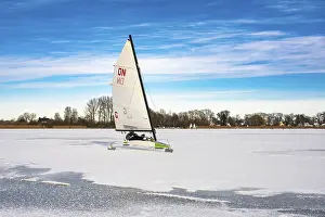 Northern Germany Winter Imprime: Winter at Dummer See with