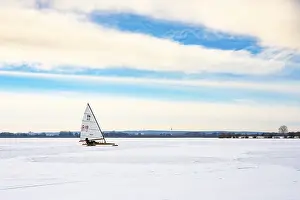 Northern Germany Winter Imprime: Winter at Dummer See with