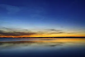 Lower Saxony Winter Landscapes Imprime: Winter sunset at the Dummer