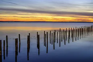 Deserted Winter Landscape Photography Imprime: Winter sunset at the Dummer