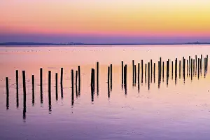 Deserted Wetland Imprime: Winter sunset at the Dummer