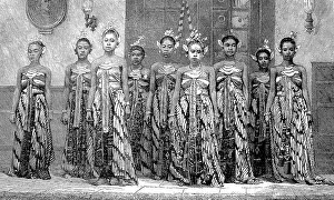 Southeast Asia Historical Images Imprime: The Wives of a Prince of Java in 1880