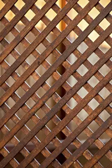 Empty Wooden Structure Imprime: Wooden surface as a solid background texture