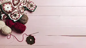 Vintage Sewing Shop Imprime: Wool elements space right