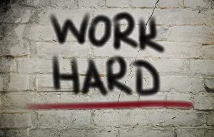 Motivational Quote Imprime: Work Hard Concept