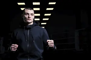 Martial Arts Concept Imprime: Young kickboxer posing in the studio