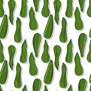 Editable Vector Template Imprime: Zucchini roots repeating pattern