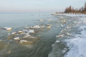 Frozen Lake Scenery Imprime: Lake Constance in winter