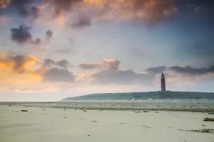 Long Exposure Beach Photography Imprime: lighthouse