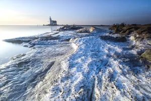 Long Exposure Lake Scene Imprime: Lighthouse Marken